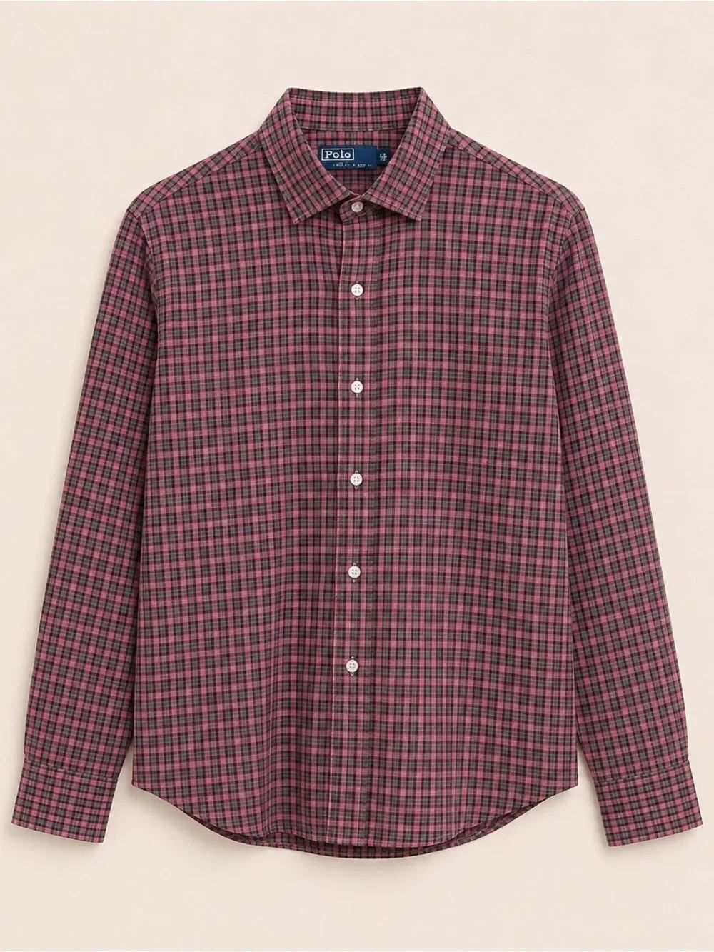 Vintage Polo Ralph Lauren Men's M Plaid Long Sleeve Button-Up Shirt